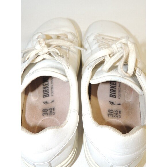 Birkenstock Bend Low White Leather Casual Shoes Sneakers‎ Sz. 38/7 Narrow - Picture 5 of 7